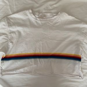Cropped, Trendy, Rainbow Long Sleeve